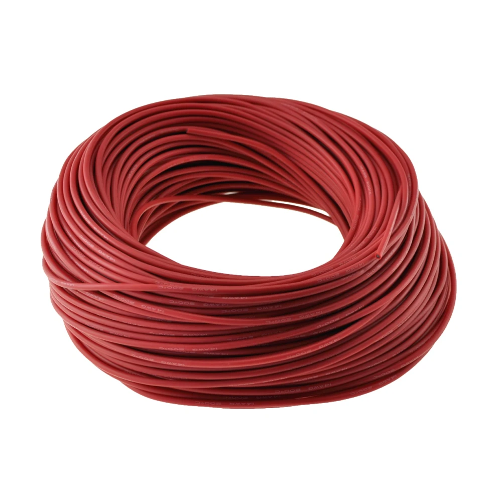 Kabel silikonowy 14awg 200 stopni czerwony elastyczny do 600v