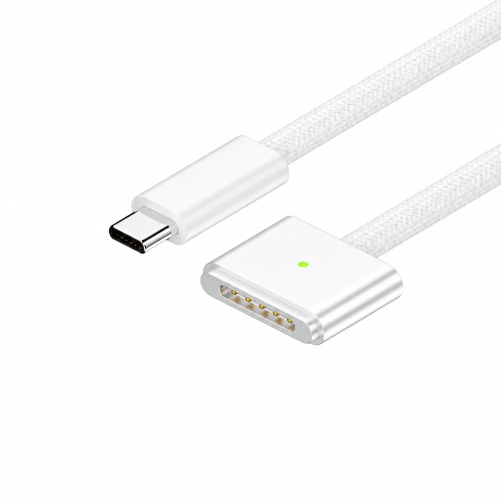 Kabel USB-C do MagSafe 3 140W do MacBook Pro i Air - 2 m pleciony, Biały