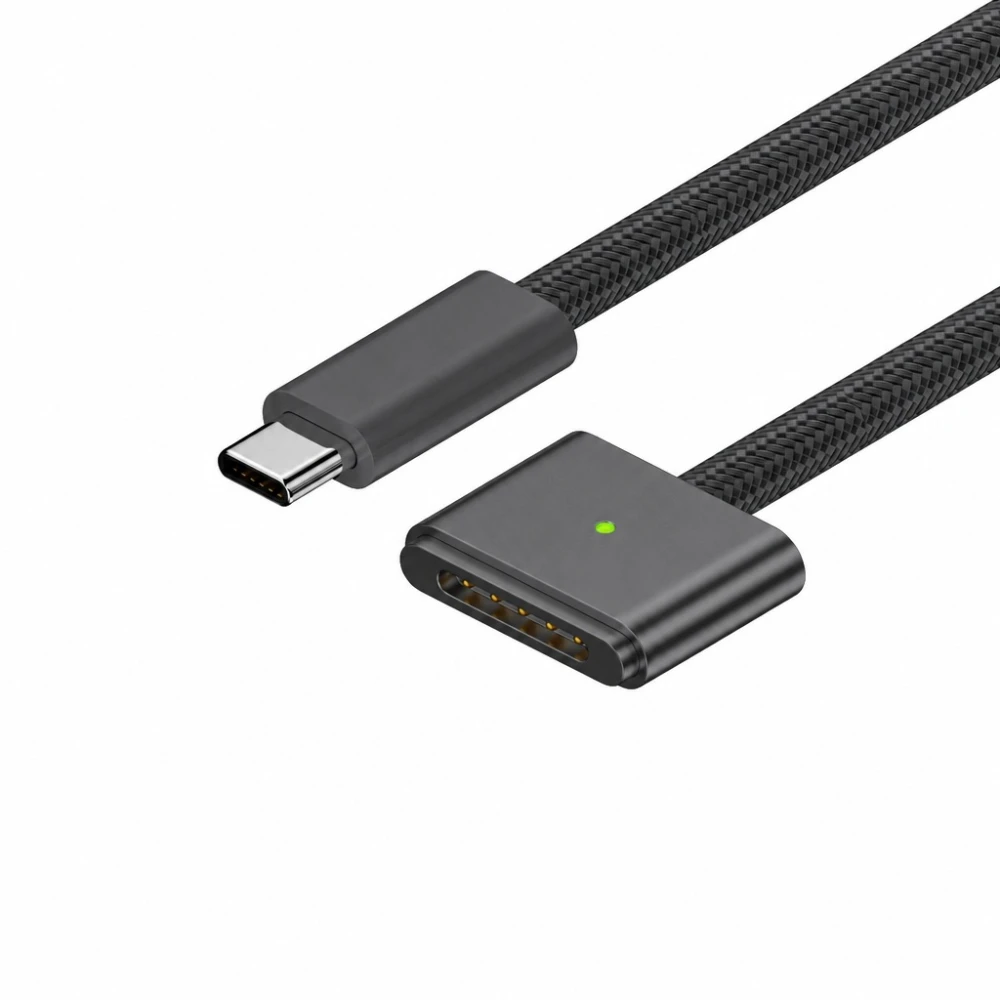 Kabel USB-C do MagSafe 3 140W do MacBook Pro i Air - 2 m pleciony, Gwiezdna szarość