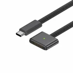 Kabel USB-C do MagSafe 3 140W do MacBook Pro i Air - 2 m pleciony, Gwiezdna szarość