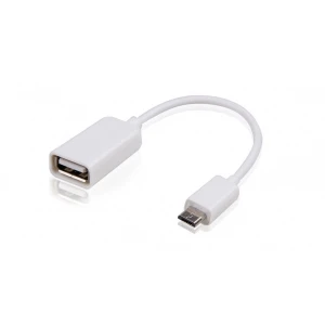 Kabel USB OTG Micro USB męski - USB żeński 10 cm kompatybilny z Androidem