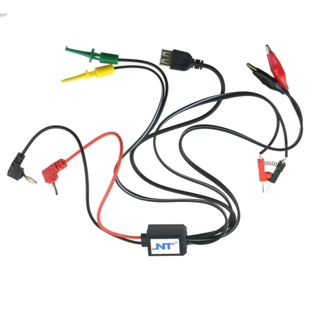 Kable do zasilacza regulowanego Excel z USB, krokodylkami i klipsami