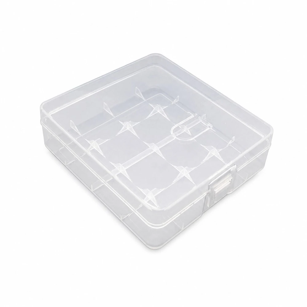 Pojemnik Uchwyt na Baterie 4× 18650 Przezroczysty Plastik Przechowywanie Ochrona