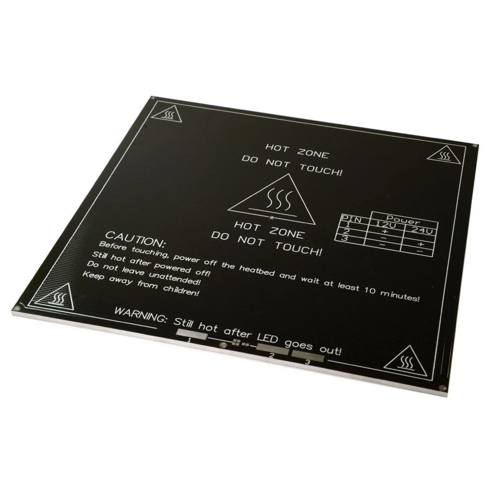 Aluminiowe grzane łoże MK3 200x200 do drukarki 3D Prusa - satkit