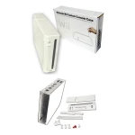 Biała obudowa Nintendo Wii z przyciskami i śrubami do naprawy