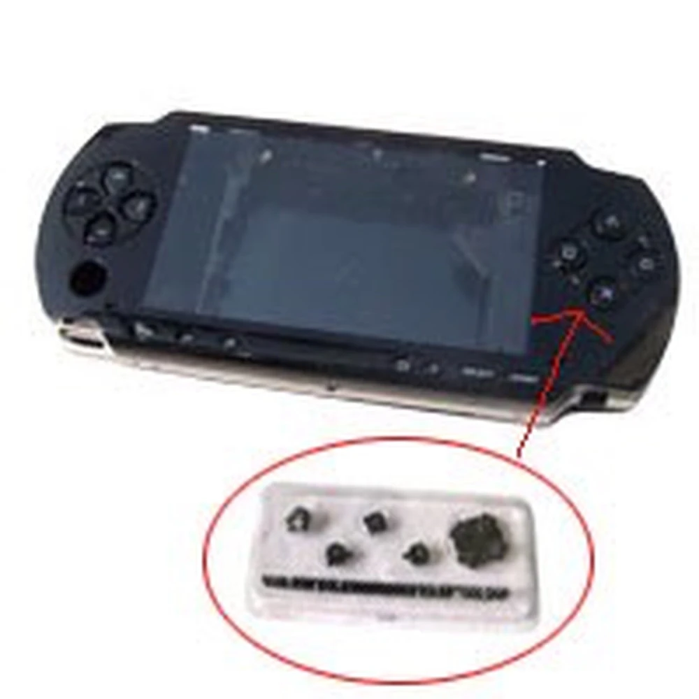 Pełna obudowa PSP 2000 Slim czarna z przyciskami do naprawy