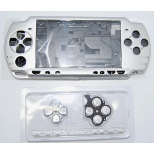 Pełna obudowa PSP 2000 slim srebrna z przyciskami do naprawy
