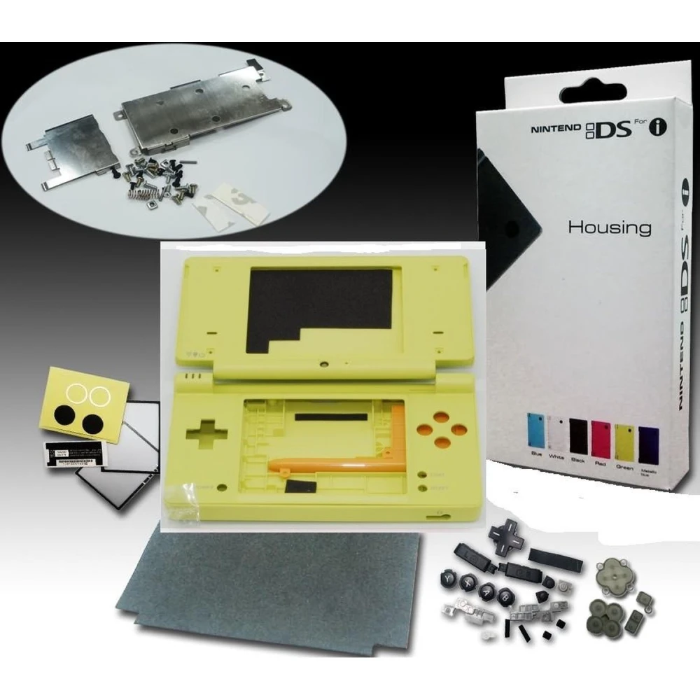 Zielona obudowa do Nintendo DSi z przyciskami i śrubkami