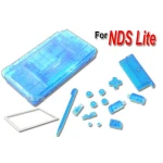 Obudowa zamienna Nintendo DS Lite niebieska przezroczysta z przyciskami i śrubkami