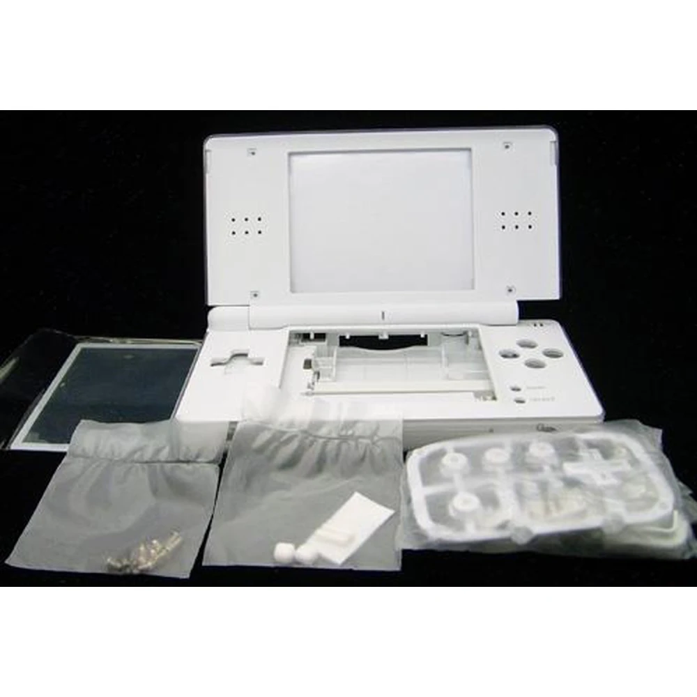 Biała obudowa do Nintendo DS Lite z przyciskami i akcesoriami