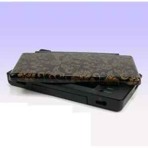 Obudowa zamienna Nintendo DS Lite złote kwiaty na czarnym tle