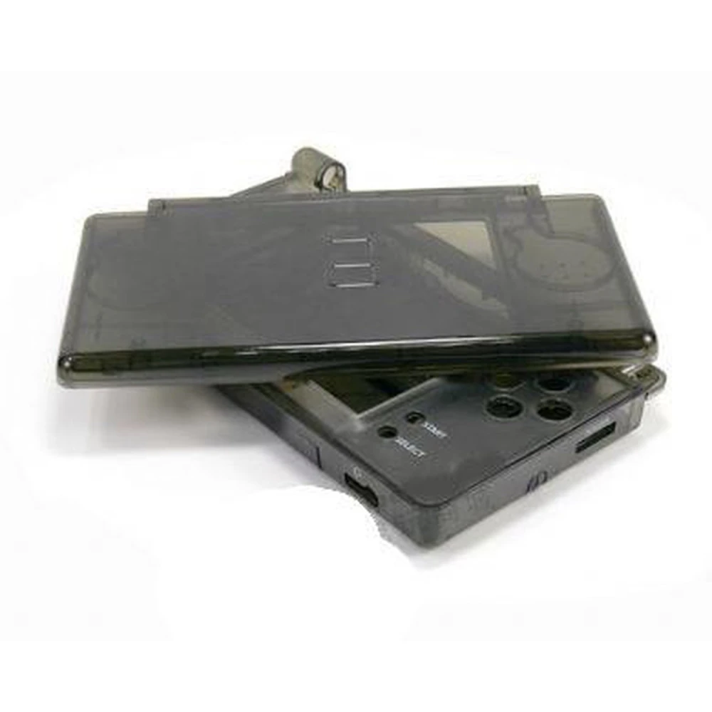 Obudowa zamienna Nintendo DS Lite czarna przezroczysta z przyciskami i śrubkami