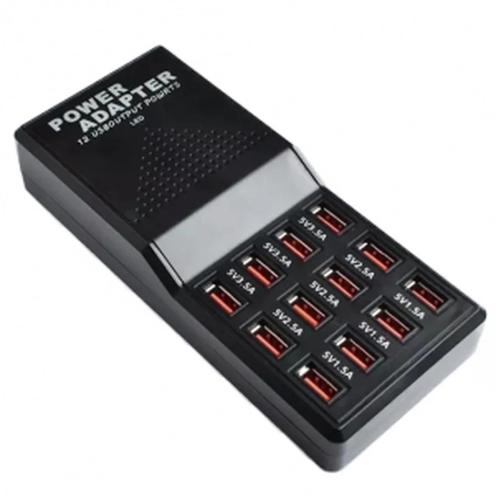 Ładowarka USB 12 portów 5V 30A - stacja szybkiego ładowania do smartfonów i tabletów