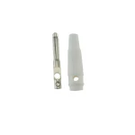 Biały wtyk bananowy 4mm BP4526 do kabli na zamówienie Satkit