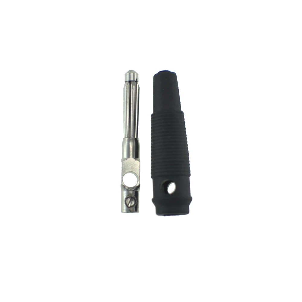 Czarny konektor bananowy 4mm BP4526 Satkit do przewodów pomiarowych