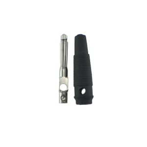 Czarny konektor bananowy 4mm BP4526 Satkit do przewodów pomiarowych