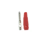 Czerwone złącze bananowe 4mm BP4526 do przewodów pomiarowych Satkit