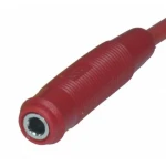 Czerwone gniazdo bananowe 4mm BS4506 Satkit do połączeń elektrycznych