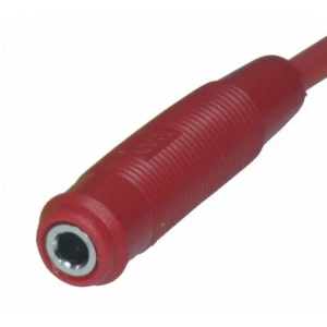 Czerwone gniazdo bananowe 4mm BS4506 Satkit do połączeń elektrycznych