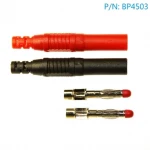 Wtyk bananowy męski 4mm prosty BP4503 z 1 czerwonym i 1 czarnym