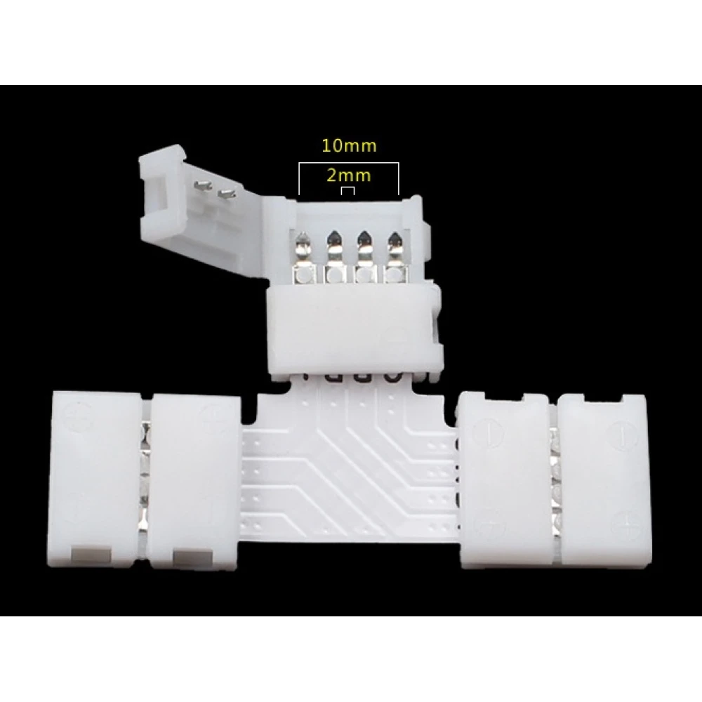 Złącze LED T 4 pin 10mm 5050 RGB do taśm LED YourLed