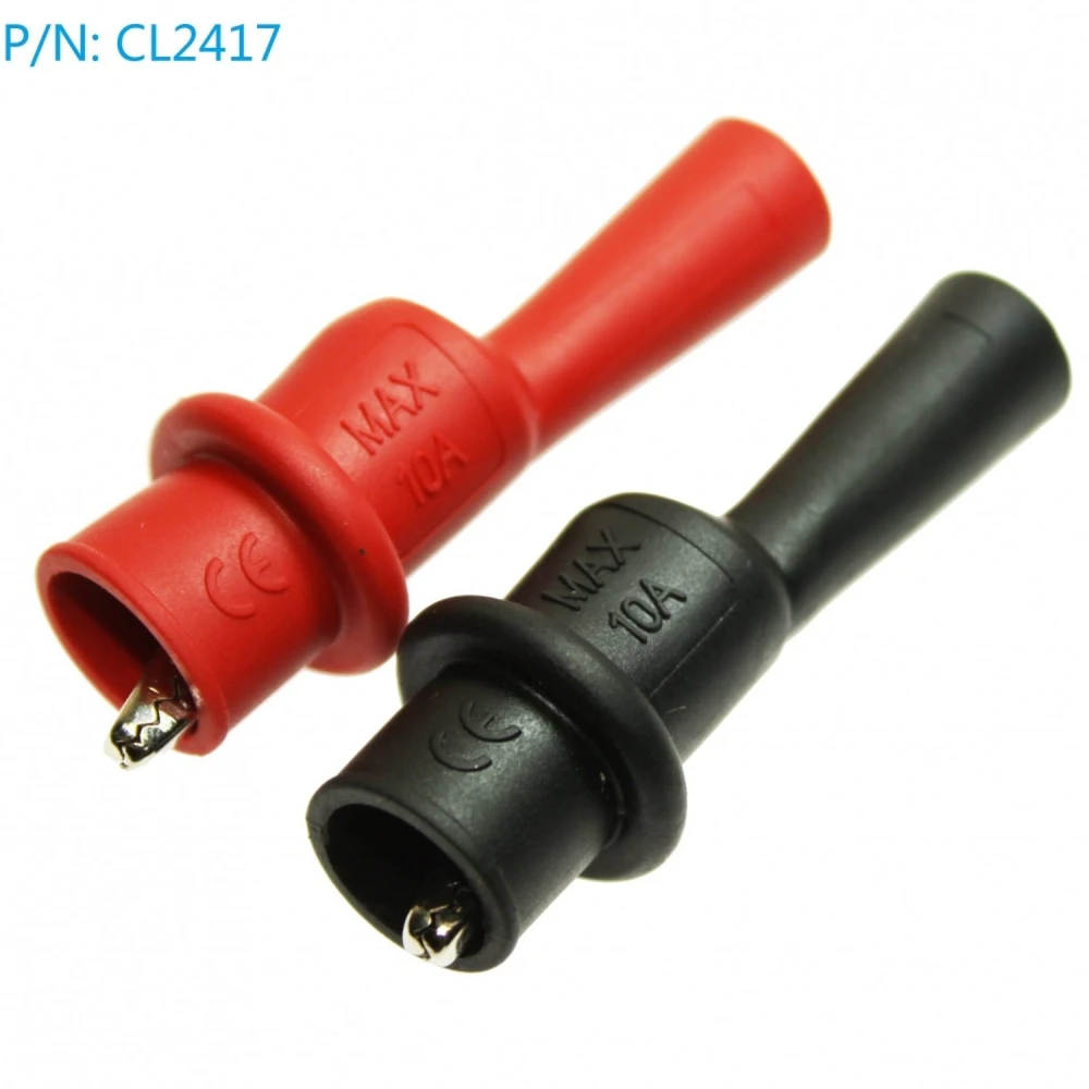 Pinzas cocodrilo roja y negra para multímetro CL2417 Amass