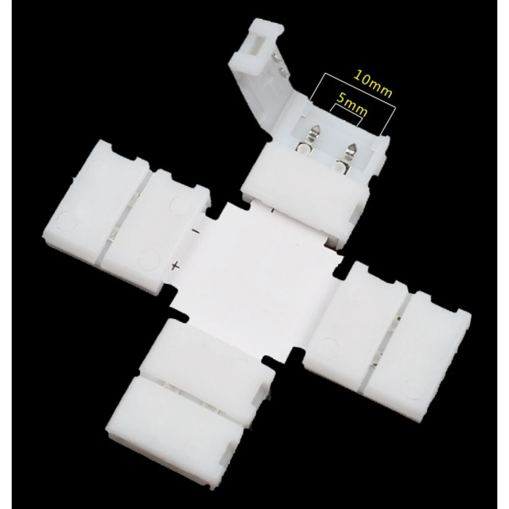 Złącza klipsowe LED X 10mm 2Pin 5050 RGB do taśm LED