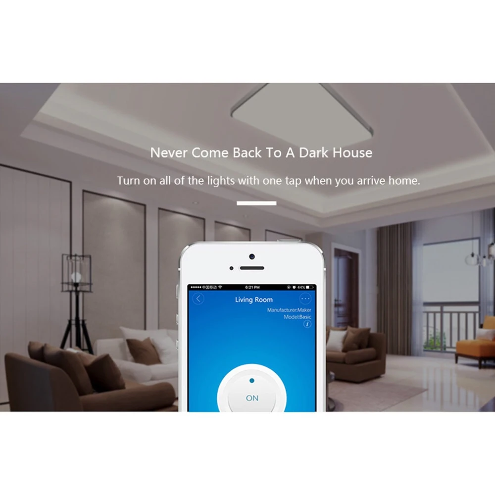 Conmutador inteligente WiFi Sonoff Basic con caja ABS ignífugo