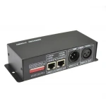 Detalle de conexiones del controlador DMX512 para tiras LED RGB 12/24VDC