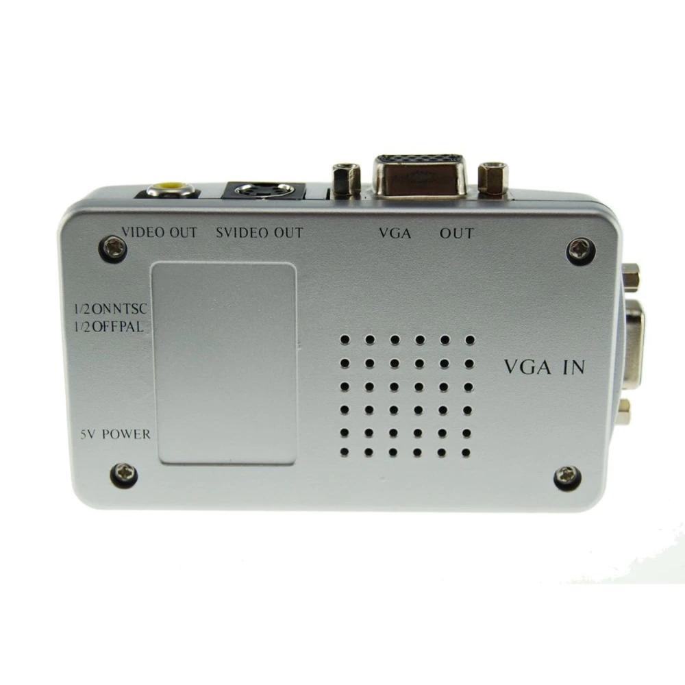 Dispositivo convertidor VGA a RCA Video y S-Video para grabación y visualización simultánea