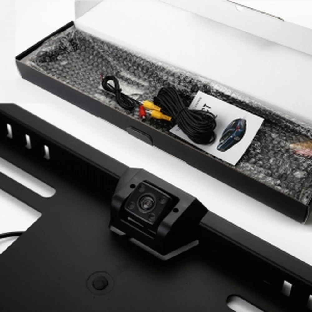 E315 4LED ramka tablicy rejestracyjnej z kamerą cofania do auta