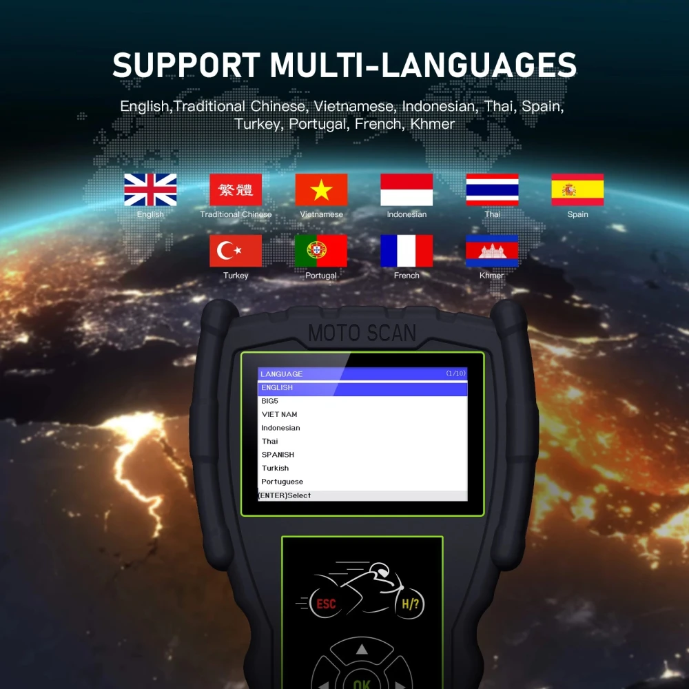 Diagnostyczny skaner OBD do motocykli JDiag M100 Pro