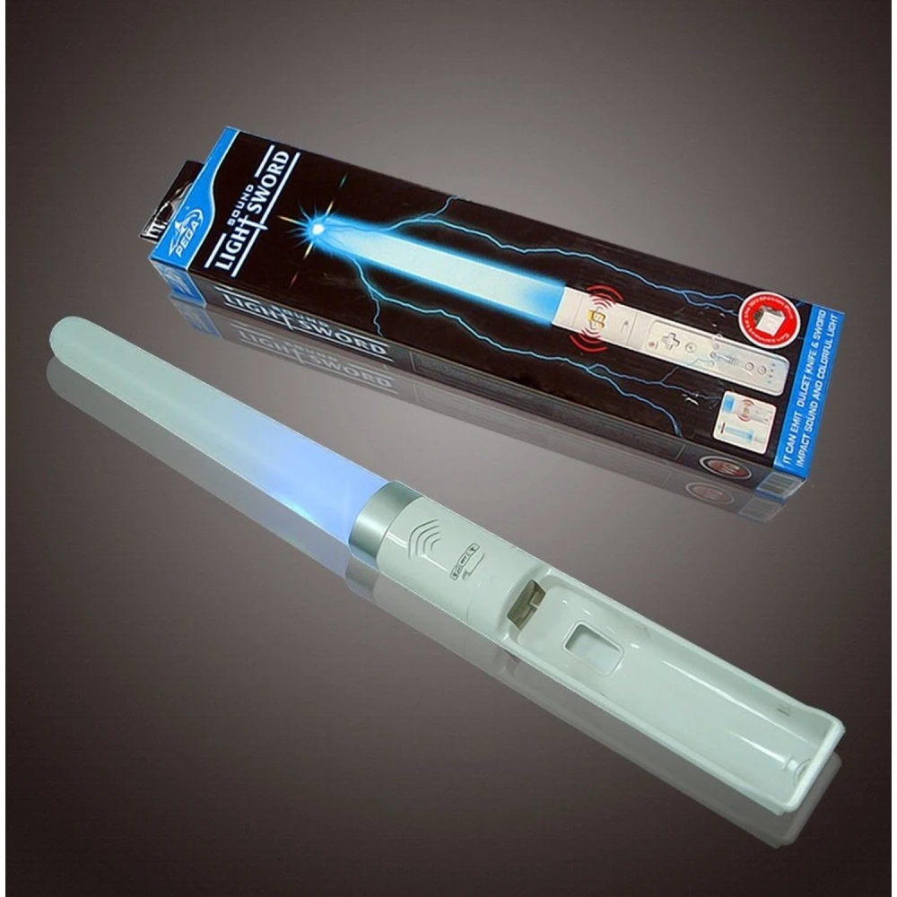 Niebieski miecz świetlny Wii z dźwiękiem do pada kompatybilnego z Wiimotion Plus