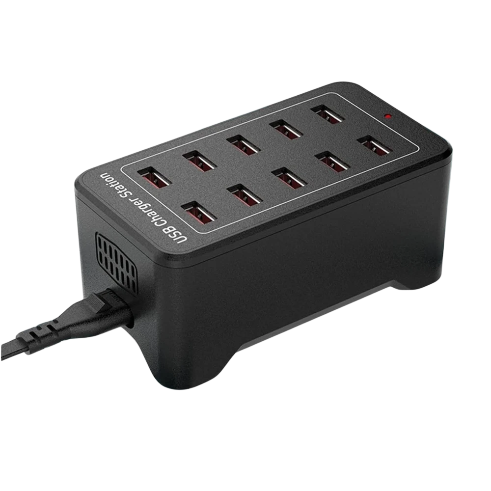 Stacja ładująca USB 10 portów z IQ Charge - 50W 12A, 2.4A na port