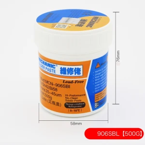 Profesjonalna bezołowiowa pasta lutownicza Mechanic 906SBL 500GR Sn42Bi58