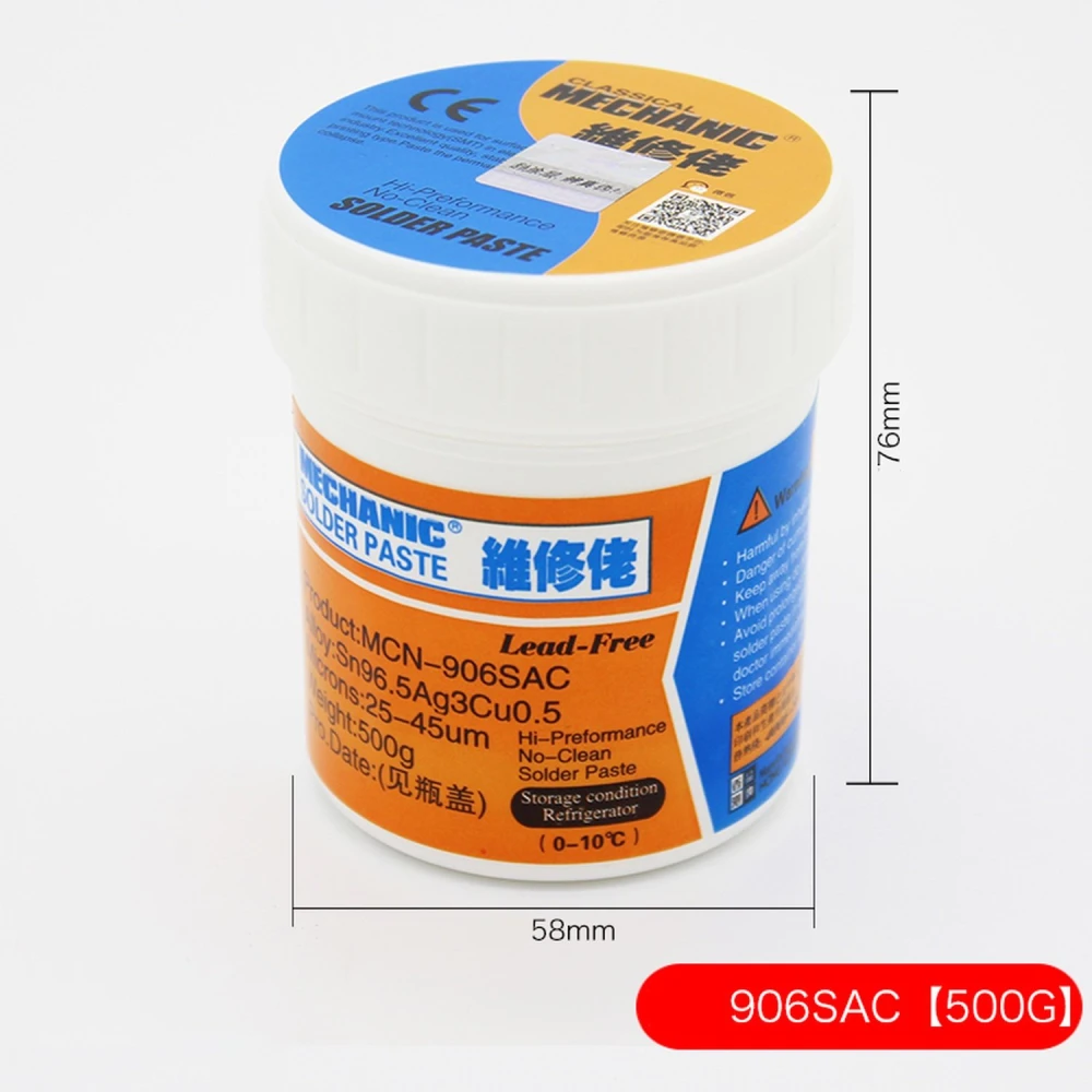 Bezołowiowa pasta lutownicza 500GR MCN-906SAC Mechanic