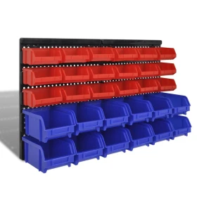 Ścienny regał warsztatowy z pojemnikami TSX TOOL 32pc