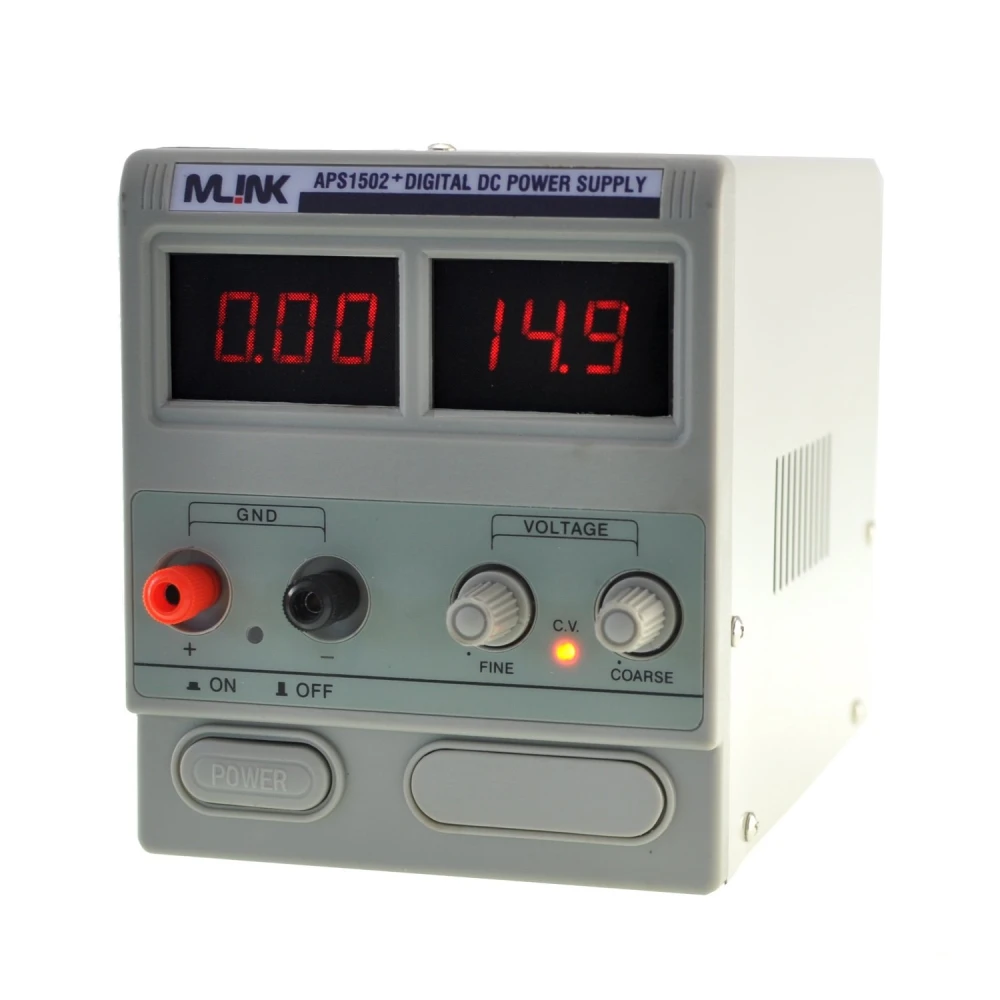 Regulowany zasilacz 15V 2A z wyświetlaczem cyfrowym Mlink APS1502+