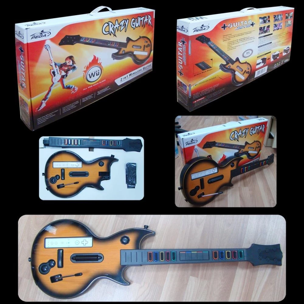 Bezprzewodowa gitara Wii Crazy Guitar do gier muzycznych