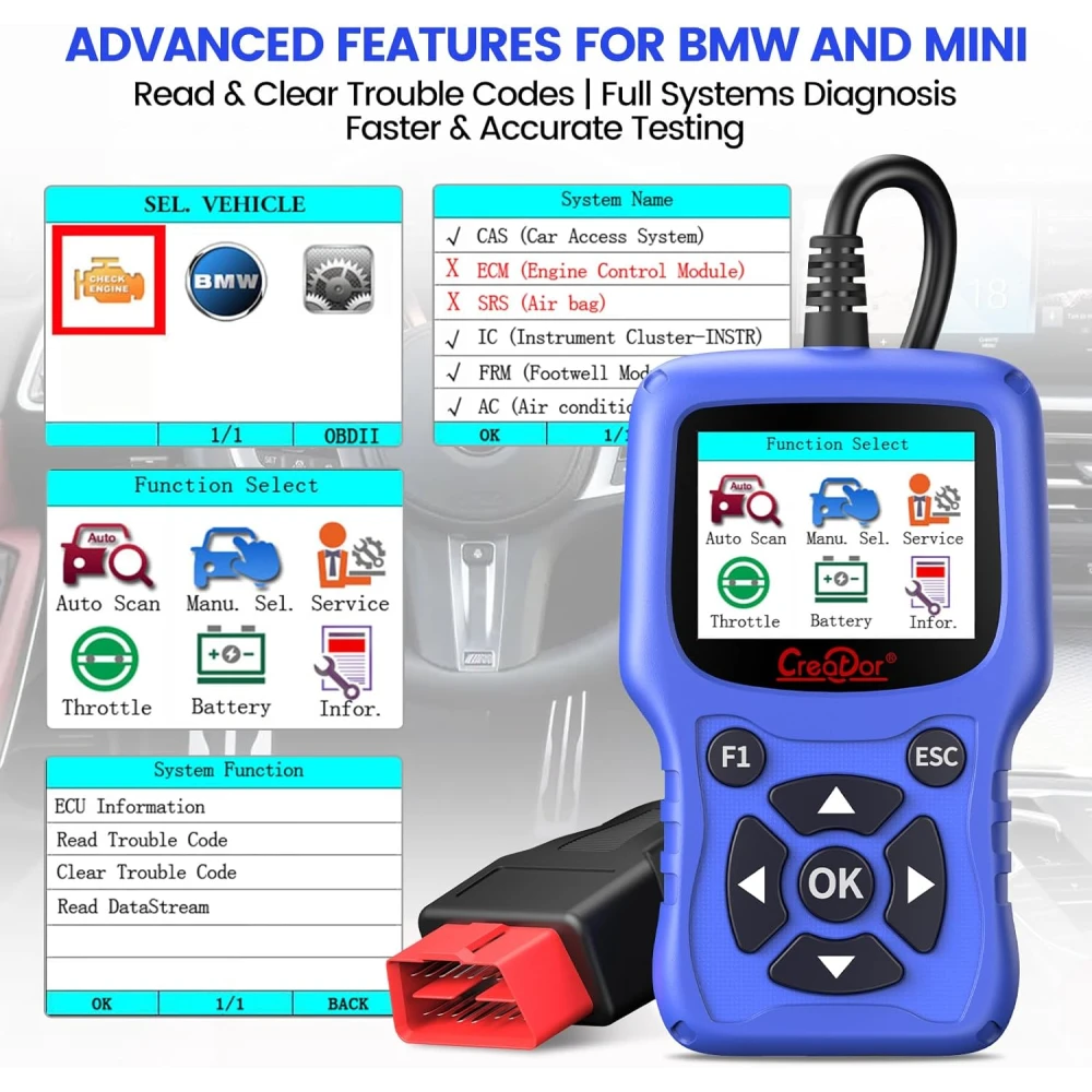 Tester diagnostyczny OBD2 BMW Creator C420 do BMW i Mini