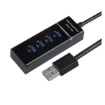 Hub USB 3.0 z 4 portami, przełącznikiem i dużą prędkością do PC i Mac