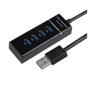 Hub USB 3.0 z 4 portami, przełącznikiem i dużą prędkością do PC i Mac