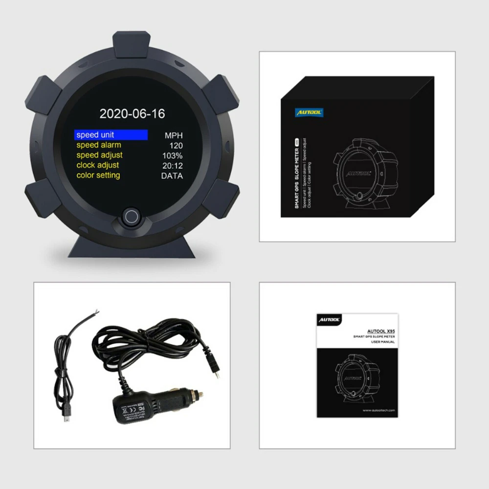 Autool X95 inklinometr wielofunkcyjny z GPS i żyroskopem