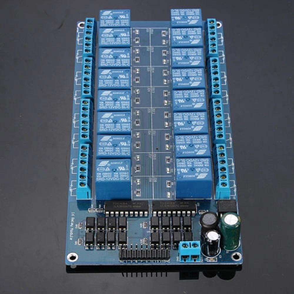 Zestaw 16 przekaźników 12V do Arduino, 16 kanałów - kompatybilny satkit