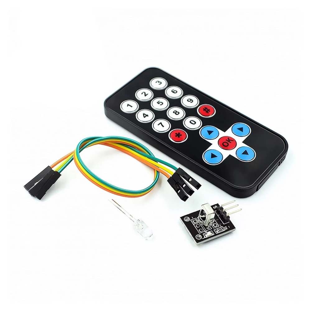 Zestaw pilota IR do Arduino z czujnikiem IR 38kHz i ultracienkim pilotem