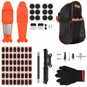 satkit Zestaw do Naprawy Opon Tubeless Moto Rower 81 Części Sznurki Szydło