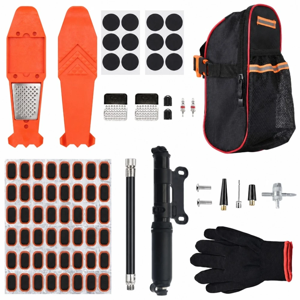 Zestaw do Naprawy Opon Tubeless Moto Rower 81 Części Sznurki Szydło