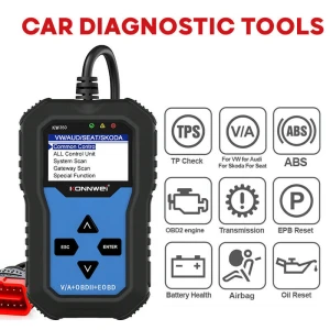 Konnwei KW350 skaner diagnostyczny pełnego systemu VW Audi Seat Skoda