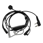 Laryngofon do walkie talkie Baofeng, podwójny pin, rzep i PTT
