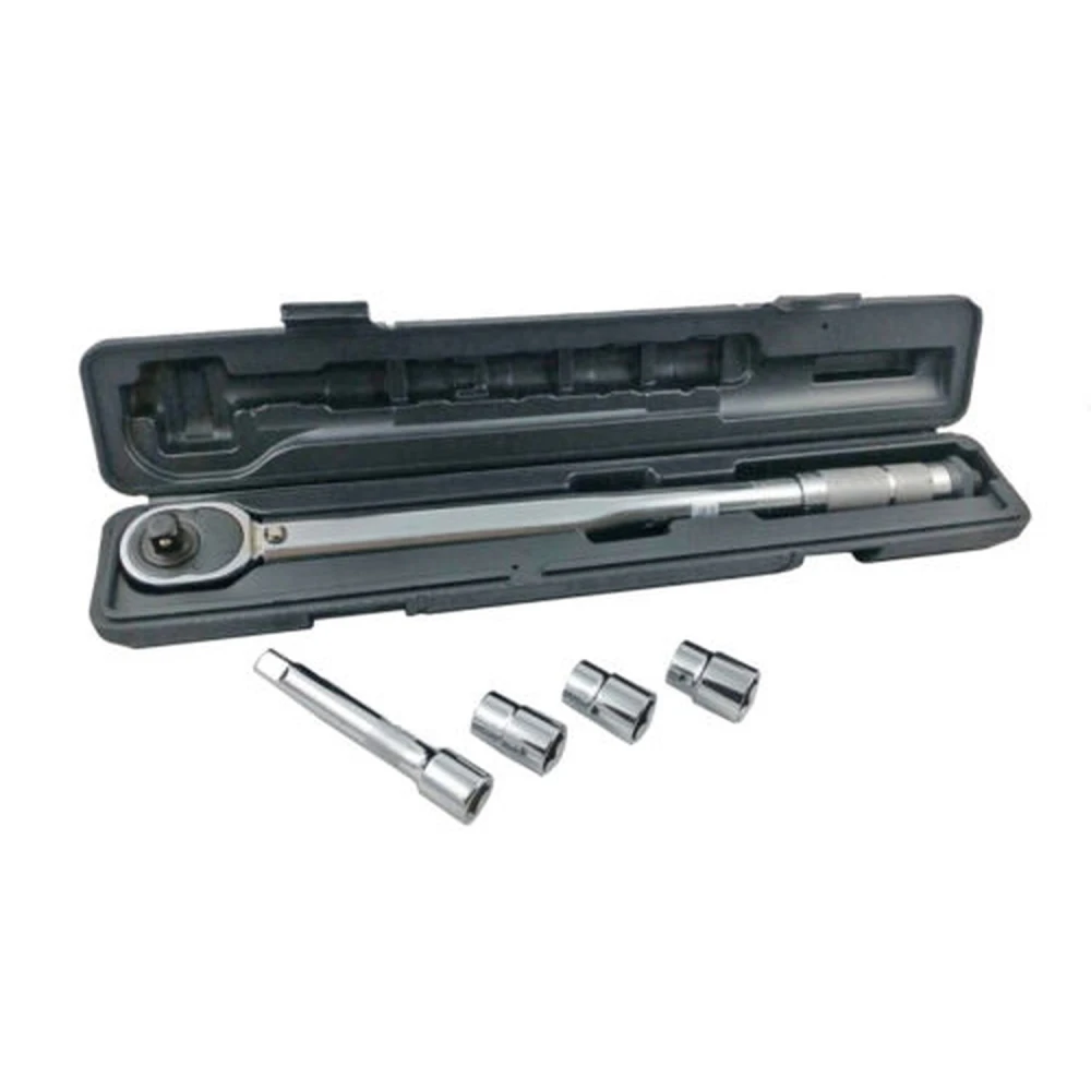 Klucz dynamometryczny 1/2'' 28-210 Nm z przedłużką i 3 nasadkami TSX TOOL
